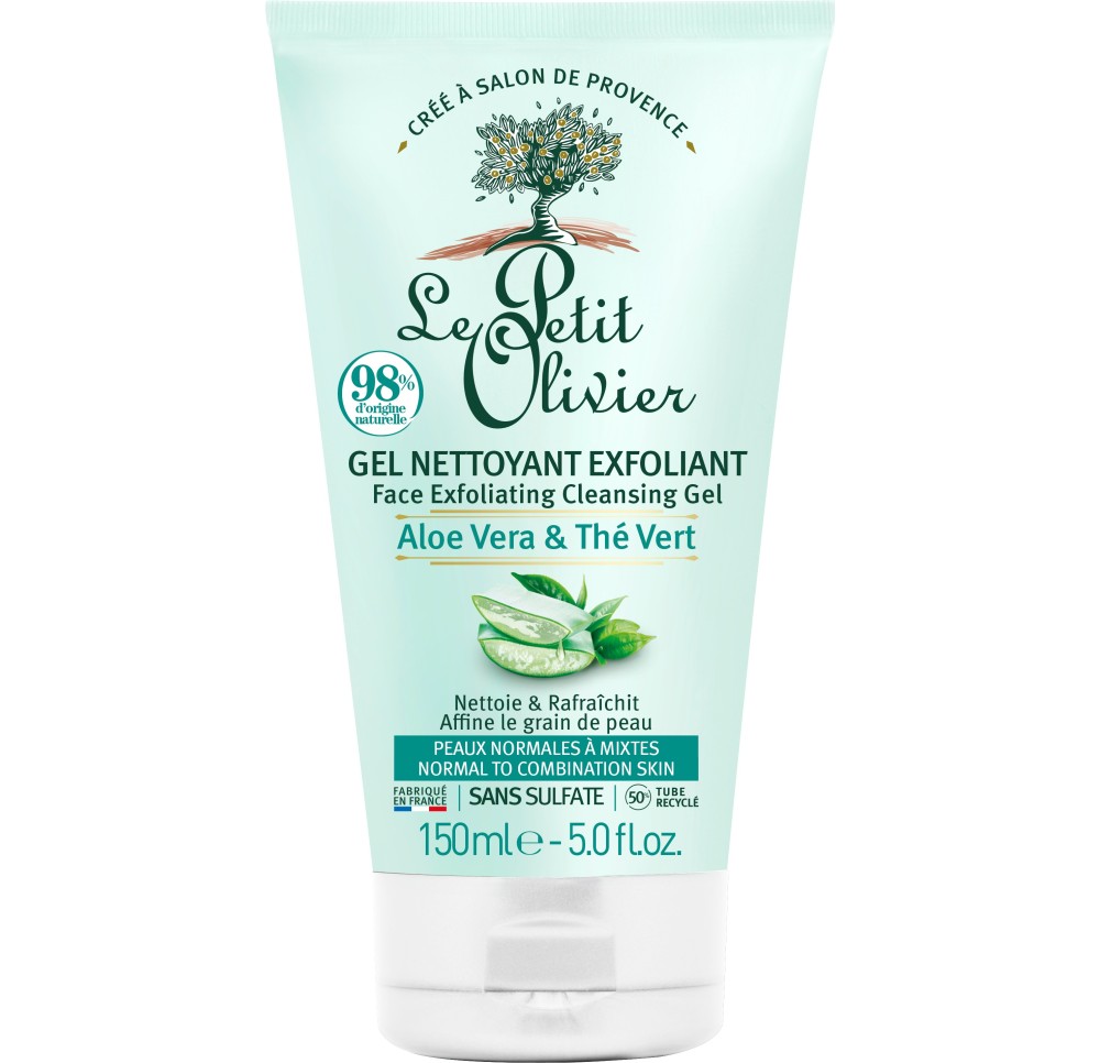LE PETIT OLIVIER nettoyant exfo aloe&thé ve 150 ml