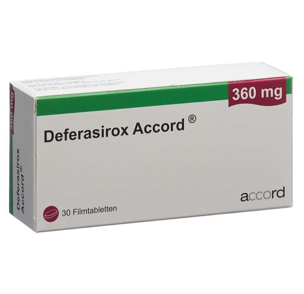 DEFERASIROX Accord cpr pell 360 mg 30 pce DEFERASIROX Accord cpr pell 360 mg 30 pce