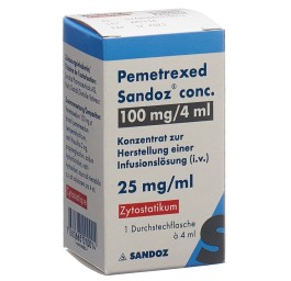 PEMETREXED Sandoz conc. conc perf 100 mg/4ml amp