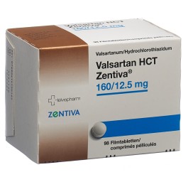 VALSARTAN HCT Zentiva cpr pell 160/12.5mg 98 pce