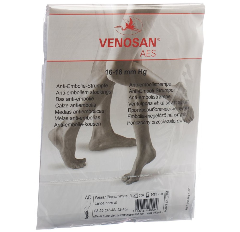 VENOSAN AES a-d L long ouv blanc 10 paire
