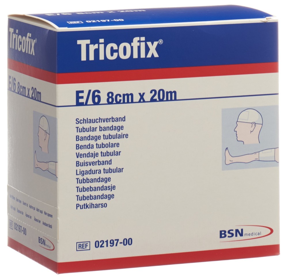 TRICOFIX bandage tubulaire GrE 6-8cm/20m