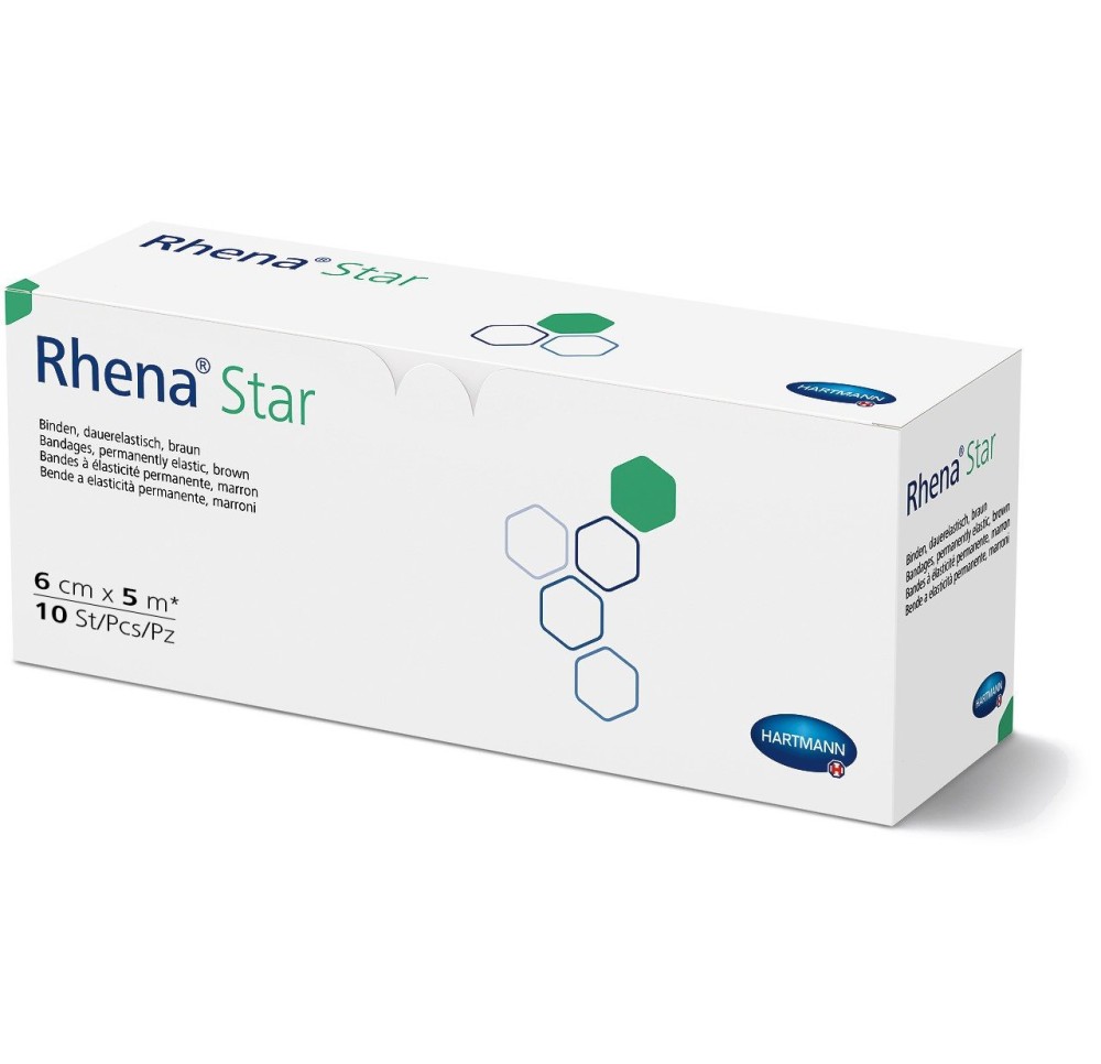 RHENA Star bande élast 6cmx5m chair ouvert 10 pce