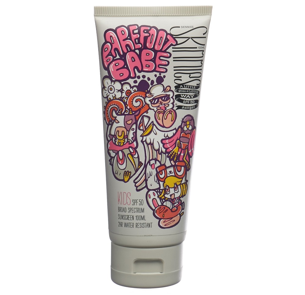 SKINNIES Gel Solaire Kids Barefoot Ba SPF50 100 ml SKINNIES Gel Solaire Kids Barefoot Ba SPF50 100 ml