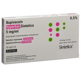 BUPIVACAIN hyperbar Sint 5 mg/ml bli sté 10 x 4 ml