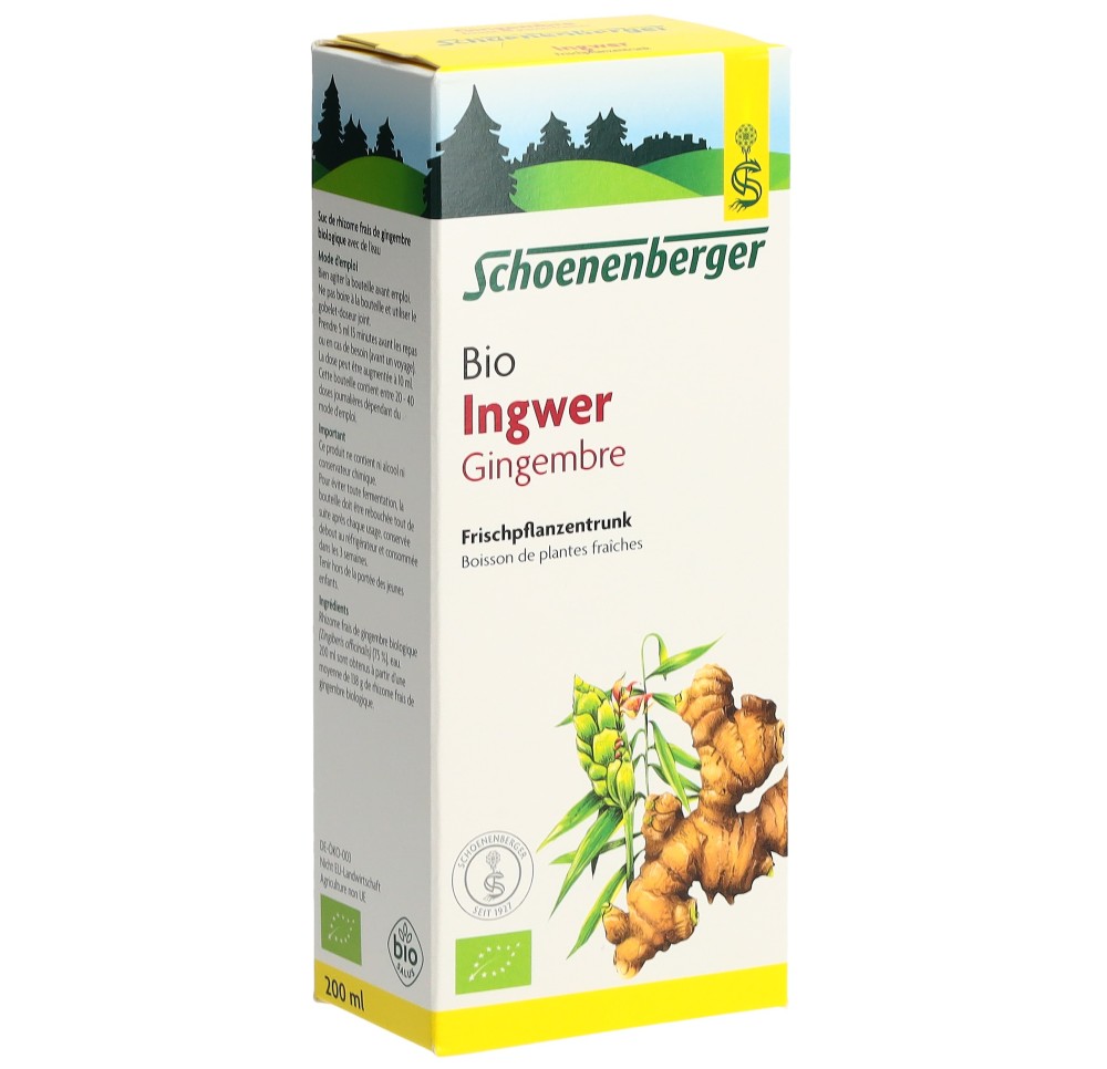 SCHOENENBERGER Gingemb bois de plant fr bio 200 ml SCHOENENBERGER Gingemb bois de plant fr bio 200 ml