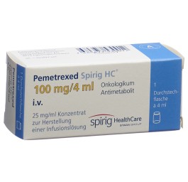 PEMETREXED Spirig HC conc perf 100 mg/4ml flac