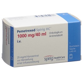 PEMETREXED Spirig HC conc perf 1000 mg/40ml