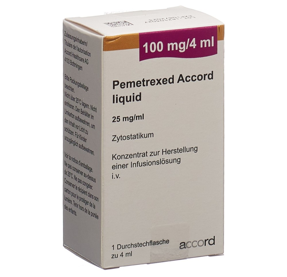 PEMETREXED Accord liquid 100 mg/4ml flac PEMETREXED Accord liquid 100 mg/4ml flac