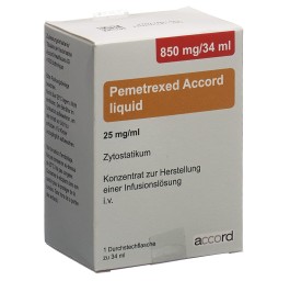 PEMETREXED Accord liquid 850 mg/34ml flac