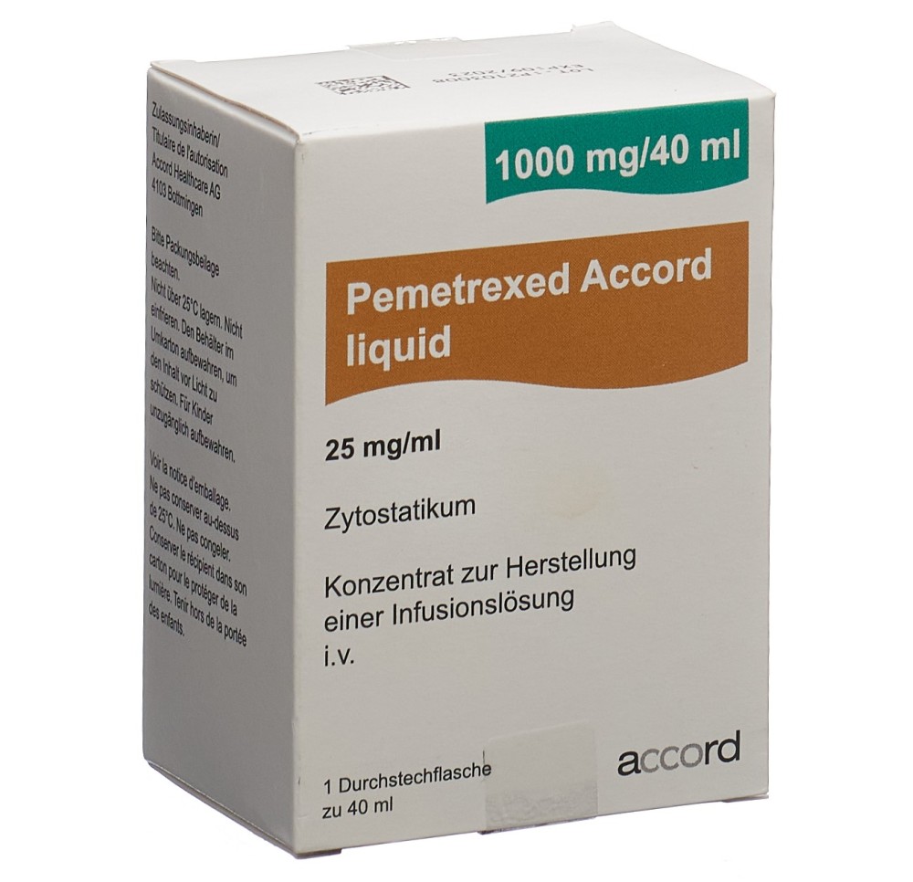 PEMETREXED Accord liquid 1000 mg/40ml flac PEMETREXED Accord liquid 1000 mg/40ml flac