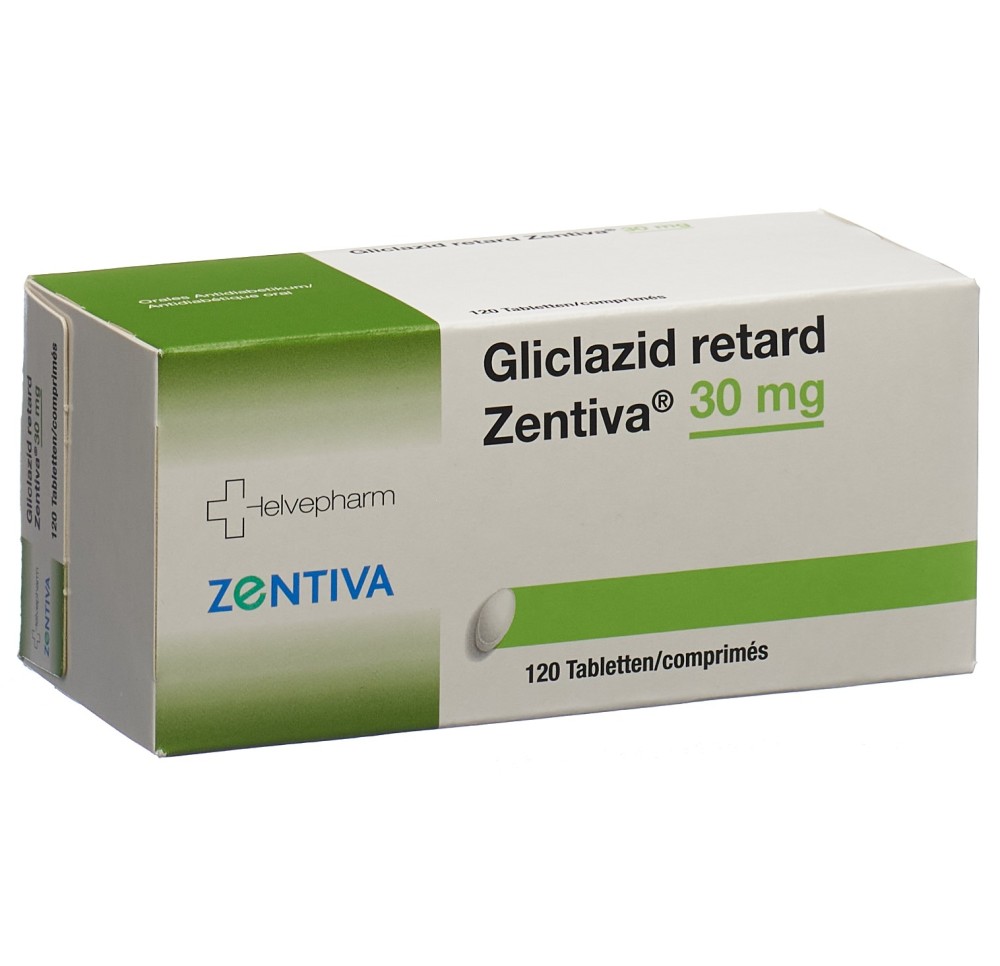 GLICLAZIDE retard Zentiva cpr ret 30 mg 120 pce GLICLAZIDE retard Zentiva cpr ret 30 mg 120 pce