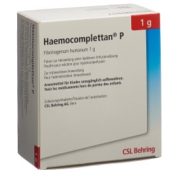 HAEMOCOMPLETTAN P subst sèche 1 g i.v. fl