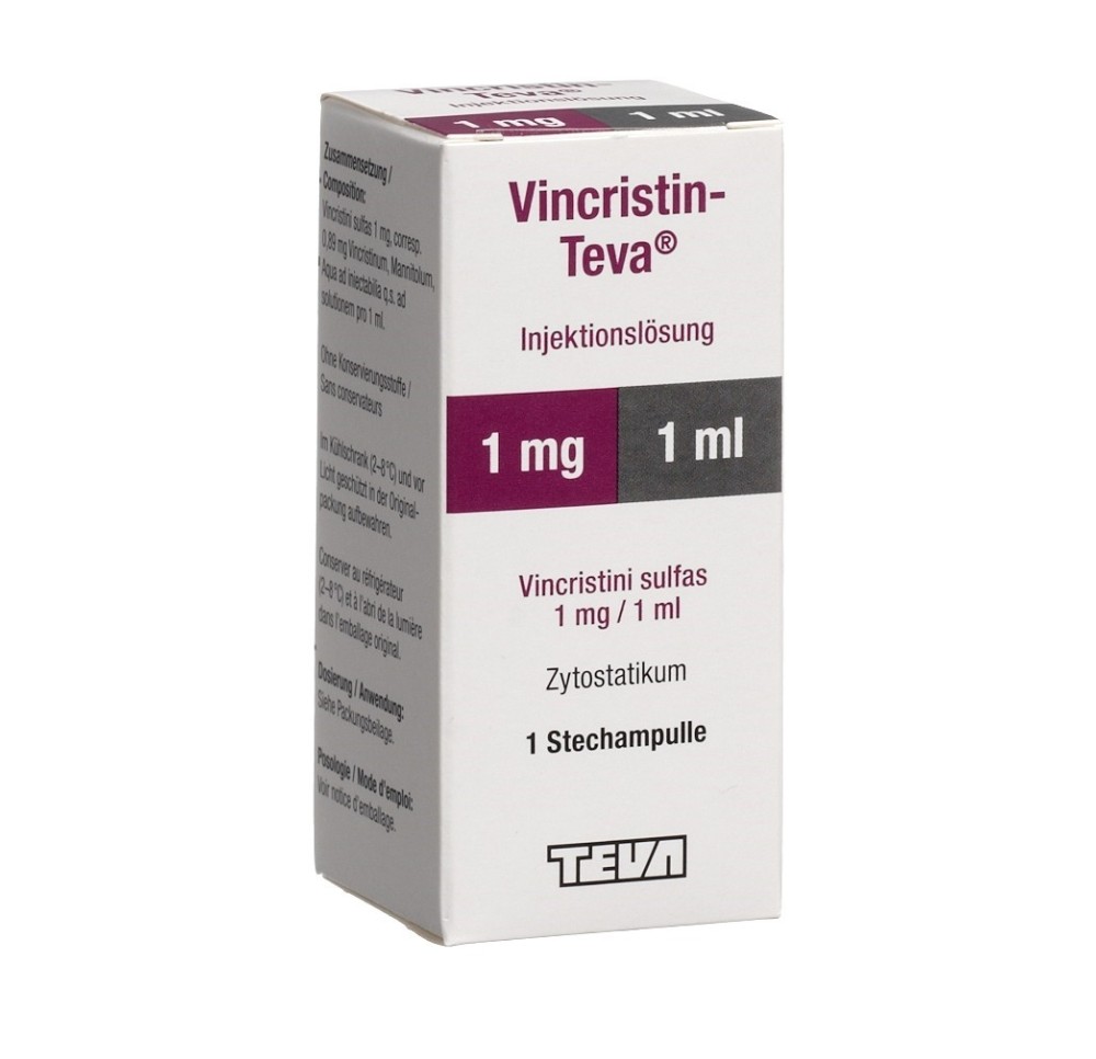 VINCRISTIN Teva sol inj 1 mg/ml flac 1 ml VINCRISTIN Teva sol inj 1 mg/ml flac 1 ml