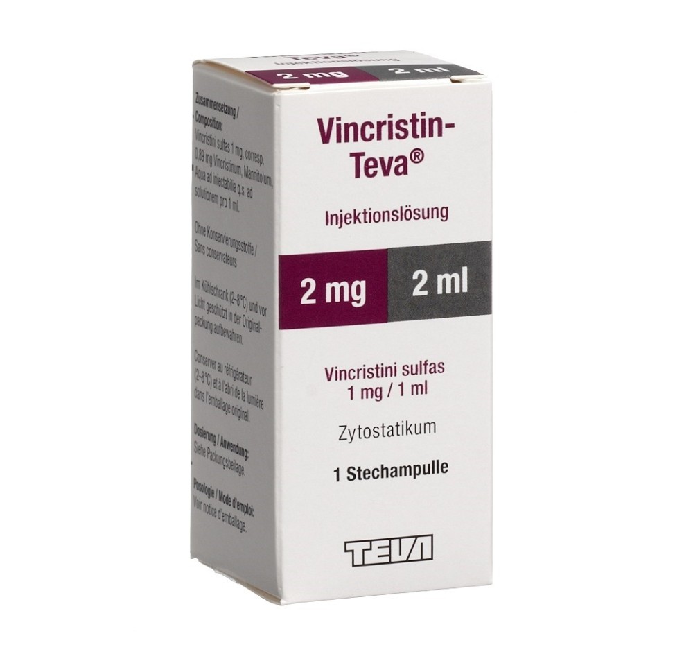 VINCRISTIN Teva sol inj 2 mg/2ml flac 2 ml VINCRISTIN Teva sol inj 2 mg/2ml flac 2 ml