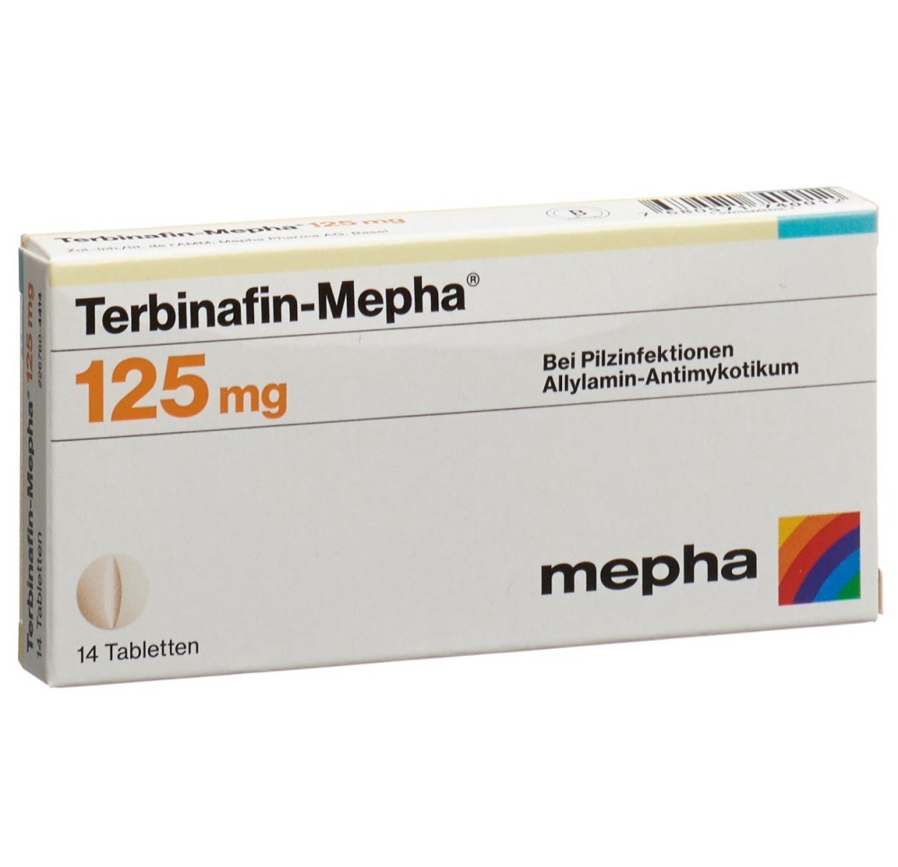 TERBINAFIN Mepha cpr 125 mg 14 pce TERBINAFIN Mepha cpr 125 mg 14 pce