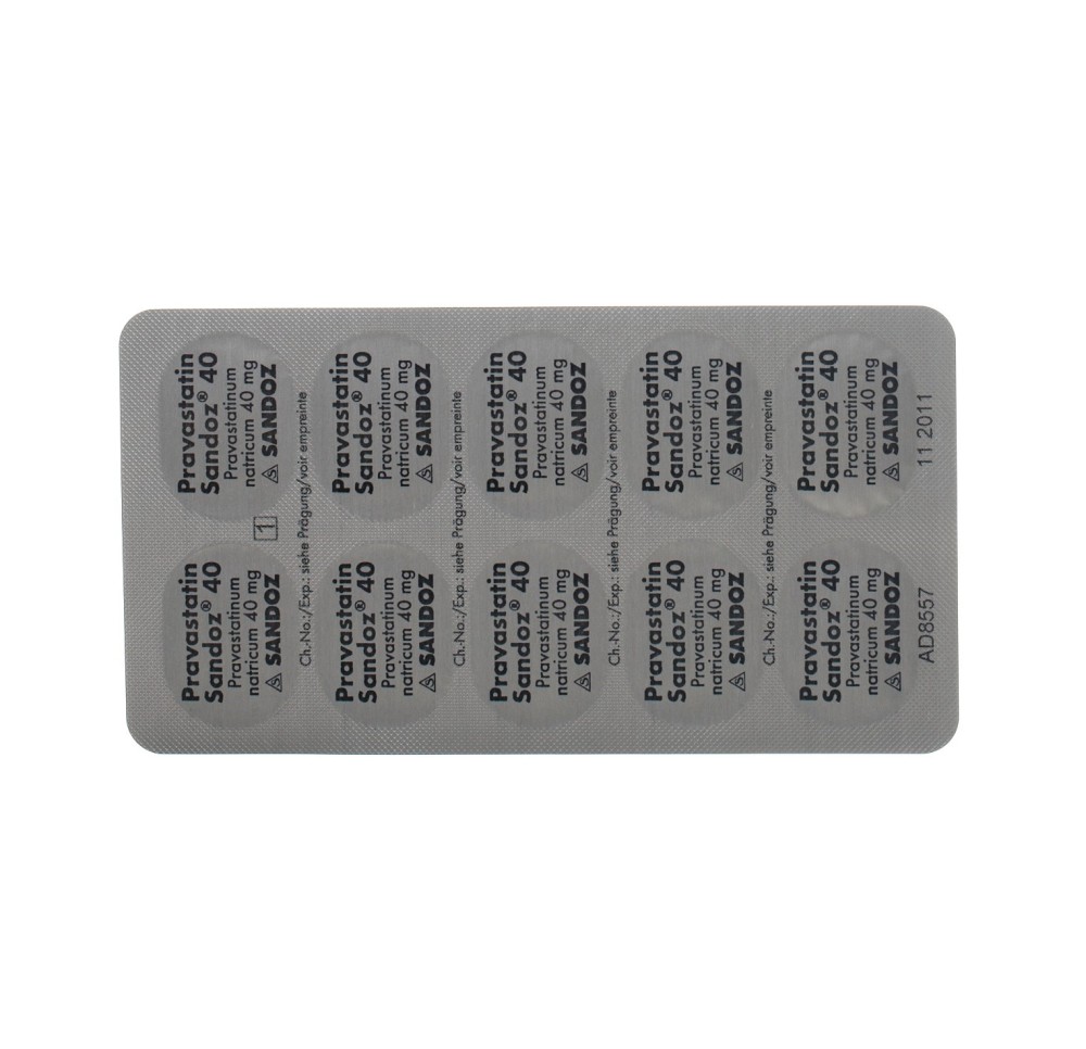 PRAVASTATINE Sandoz cpr 40 mg 100 pce PRAVASTATINE Sandoz cpr 40 mg 100 pce