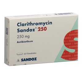 CLARITHROMYCINE Sandoz cpr pell 250 mg 20 pce