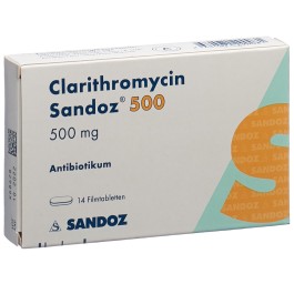CLARITHROMYCINE Sandoz cpr pell 500 mg 14 pce