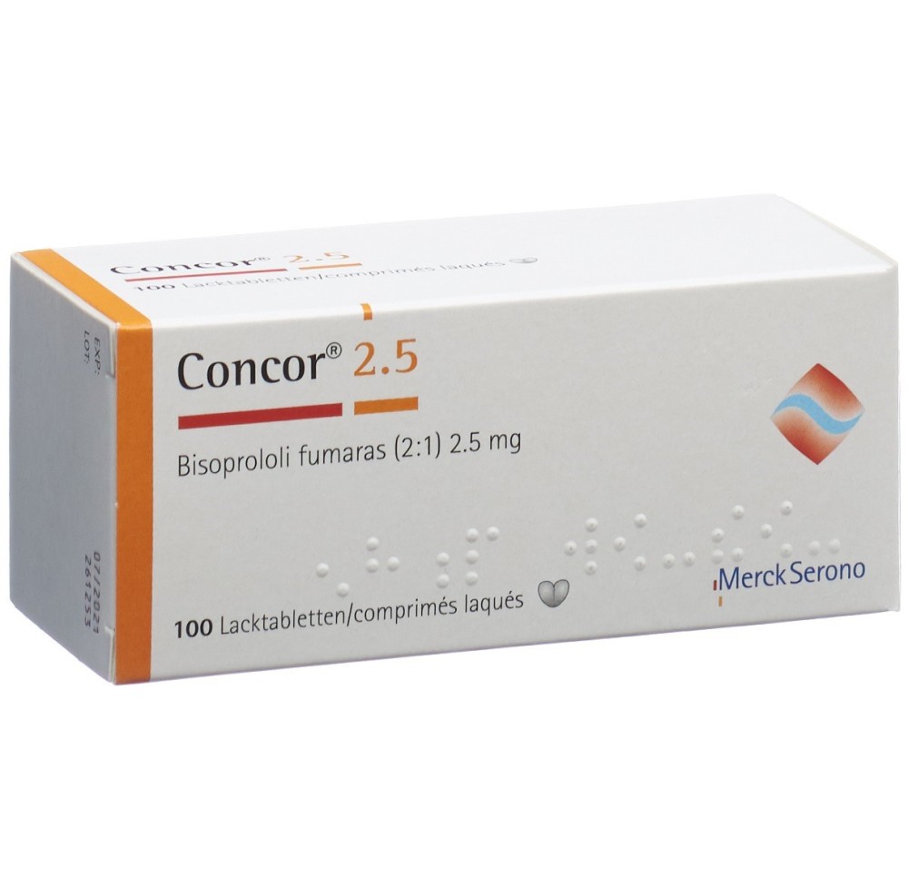 CONCOR cpr pell 2.5 mg 100 pce CONCOR cpr pell 2.5 mg 100 pce