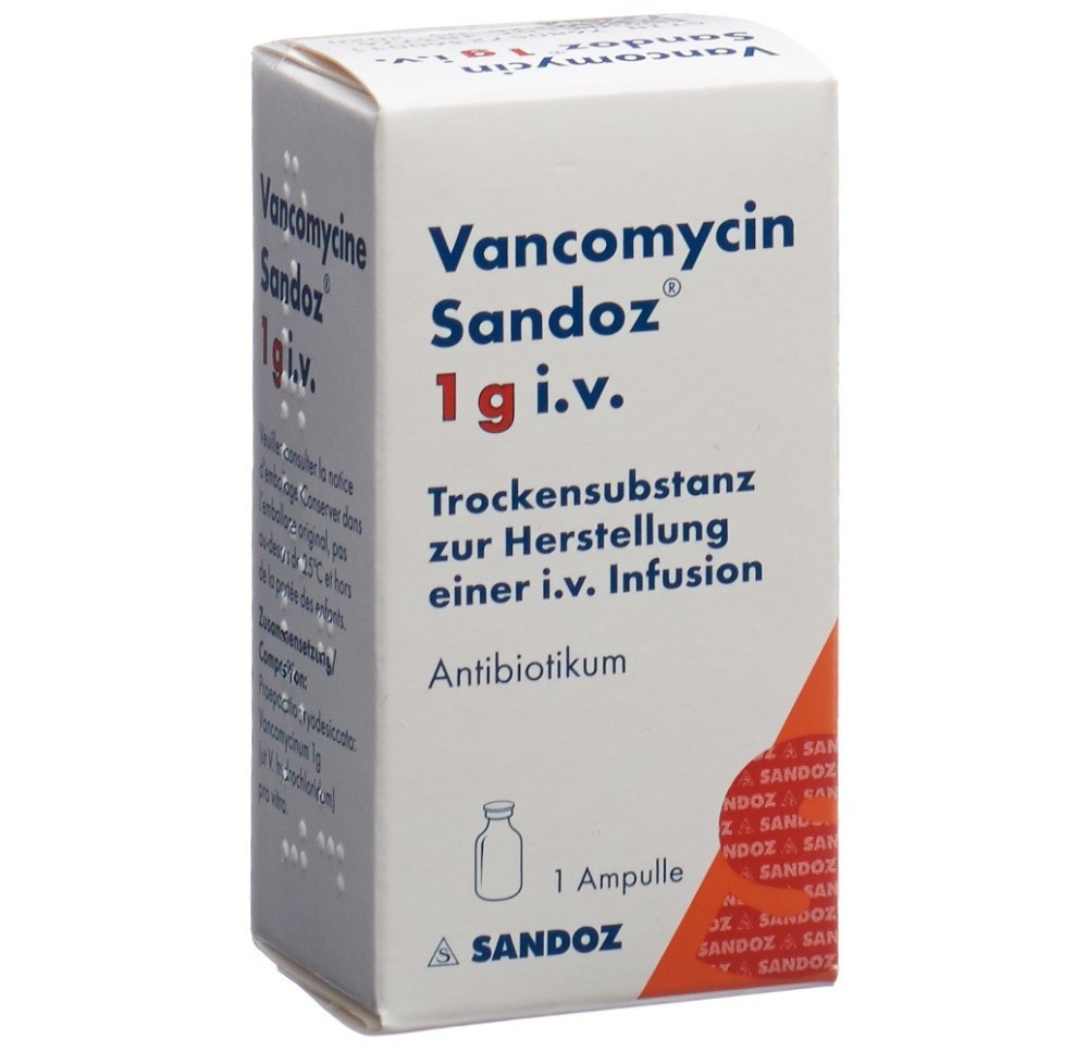 VANCOMYCINE Sandoz subst sèche 1 g i.v. flac VANCOMYCINE Sandoz subst sèche 1 g i.v. flac