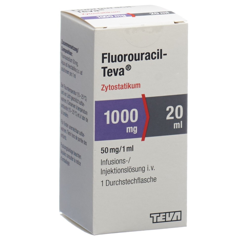 FLUOROURACIL Teva 1000 mg/20ml flac 20 ml