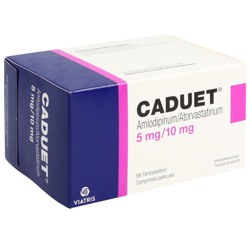 CADUET cpr pell 5mg/10mg 98 pce CADUET cpr pell 5mg/10mg 98 pce