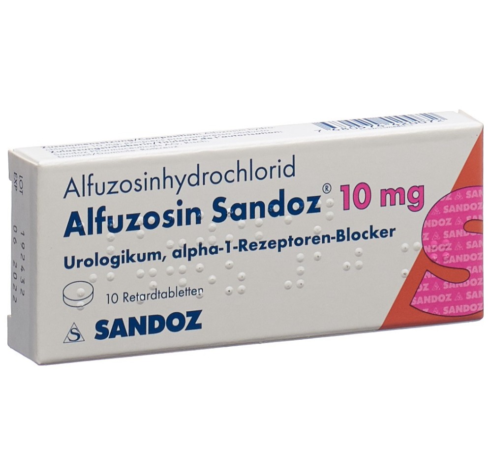 ALFUZOSINE Sandoz cpr ret 10 mg 10 pce ALFUZOSINE Sandoz cpr ret 10 mg 10 pce