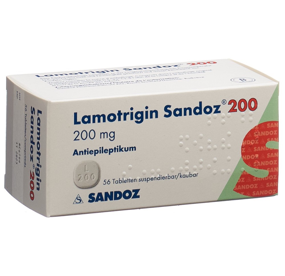 LAMOTRIGINE Sandoz cpr disp 200 mg 56 pce LAMOTRIGINE Sandoz cpr disp 200 mg 56 pce