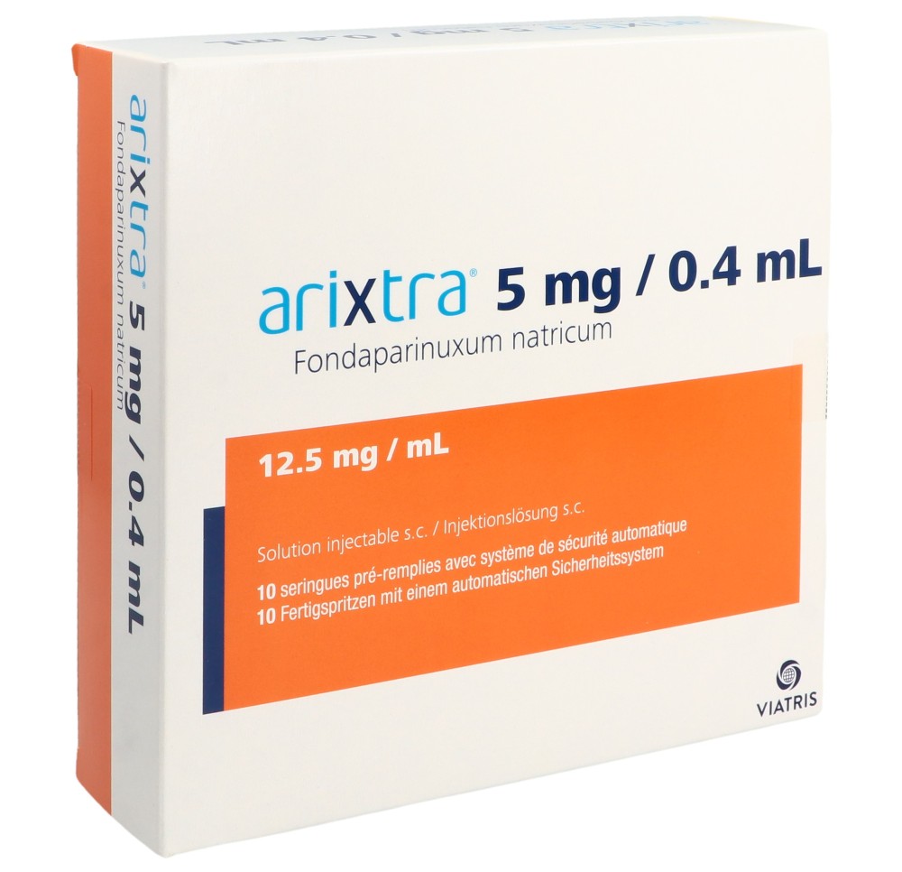 ARIXTRA sol inj 5 mg/0.4ml 10 ser pré 0.4 ml ARIXTRA sol inj 5 mg/0.4ml 10 ser pré 0.4 ml