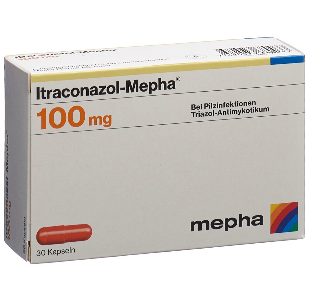 ITRACONAZOL Mepha caps 100 mg 30 pce ITRACONAZOL Mepha caps 100 mg 30 pce