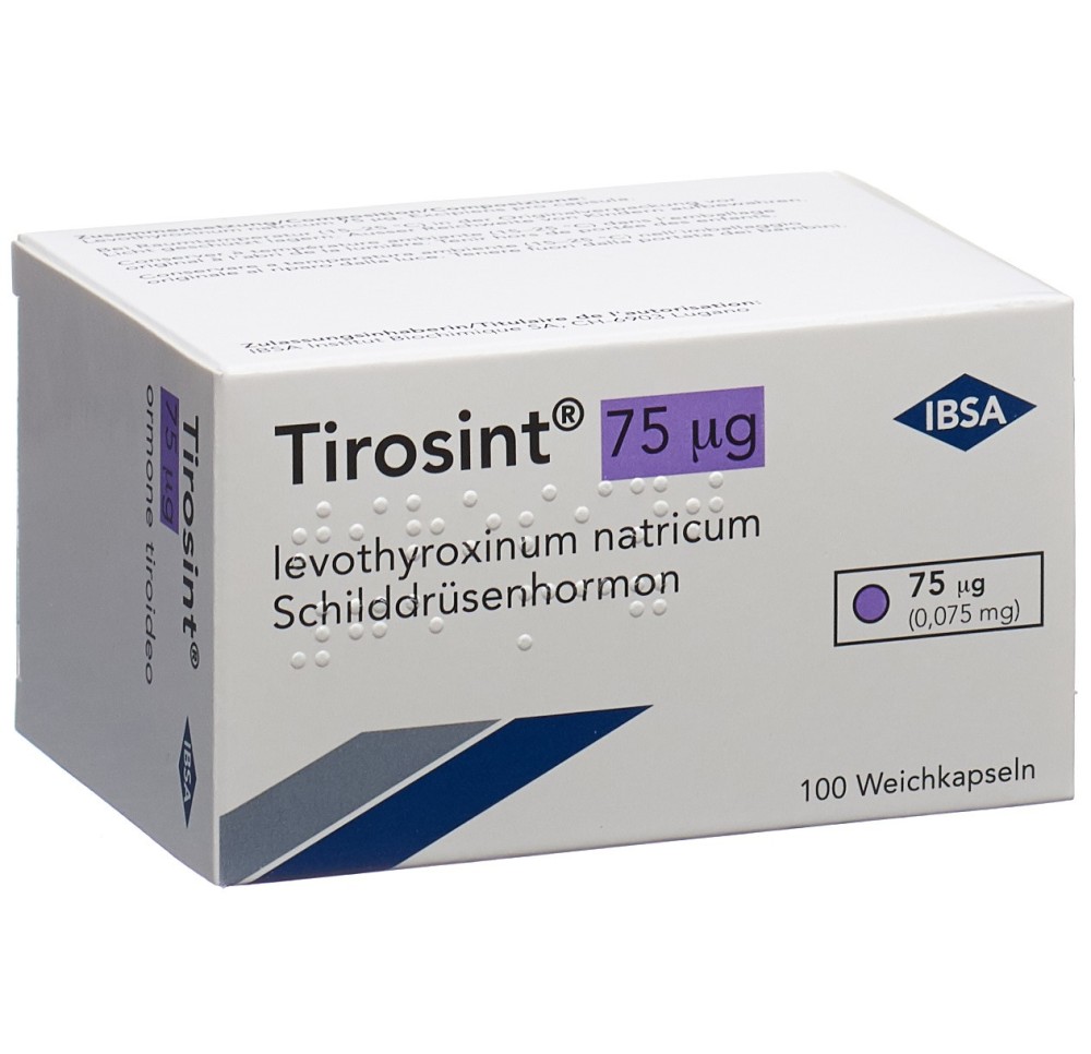 TIROSINT caps moll 75 mcg 100 pce TIROSINT caps moll 75 mcg 100 pce