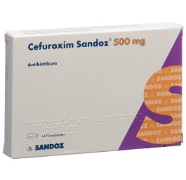CEFUROXIME Sandoz cpr pell 500 mg 14 pce
