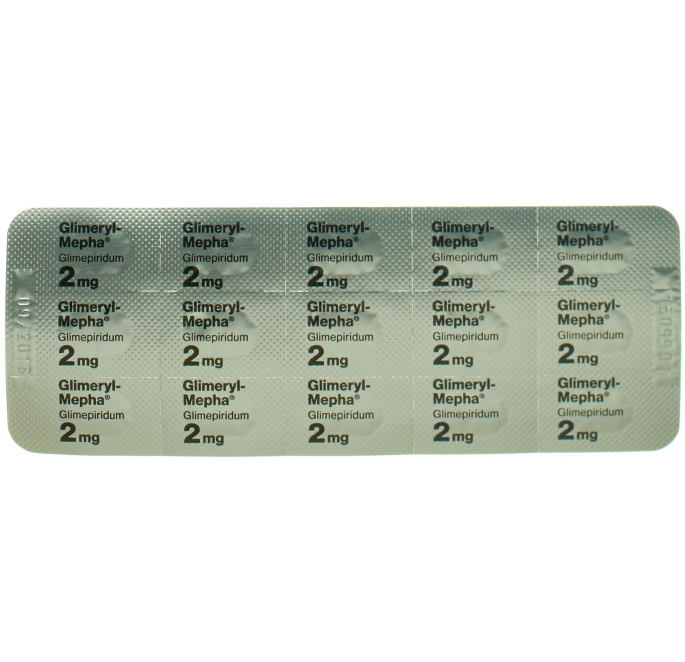 GLIMERYL Mepha cpr 2 mg 120 pce GLIMERYL Mepha cpr 2 mg 120 pce