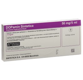 DOPAMIN Sintetica conc perf 50 mg 10 amp 5 ml