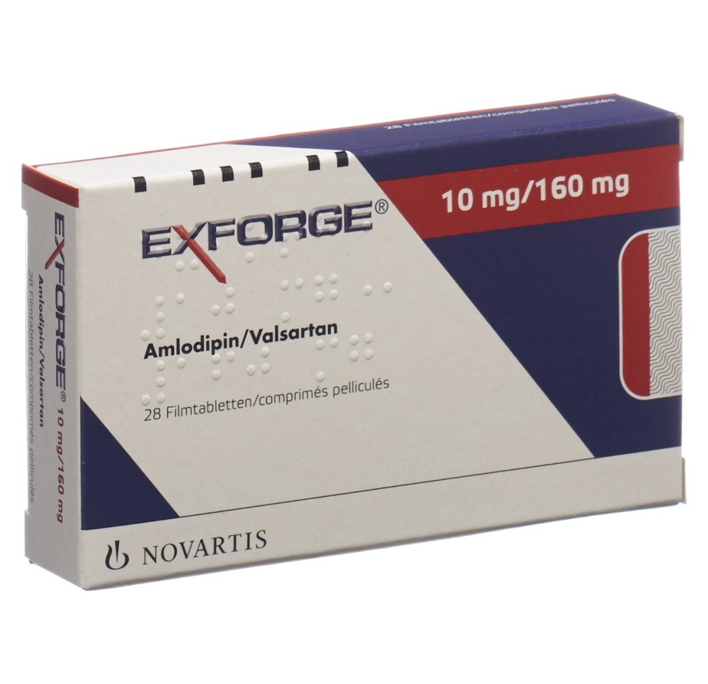 EXFORGE cpr pell 10mg/160mg 28 pce EXFORGE cpr pell 10mg/160mg 28 pce