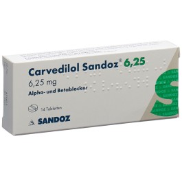 CARVEDILOL Sandoz cpr 6.25 mg 14 pce