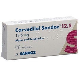 CARVEDILOL Sandoz cpr 12.5 mg 30 pce