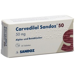 CARVEDILOL Sandoz cpr 50 mg 30 pce
