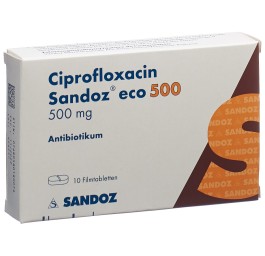 CIPROFLOXACINE Sandoz eco cpr pell 500 mg 10 pce