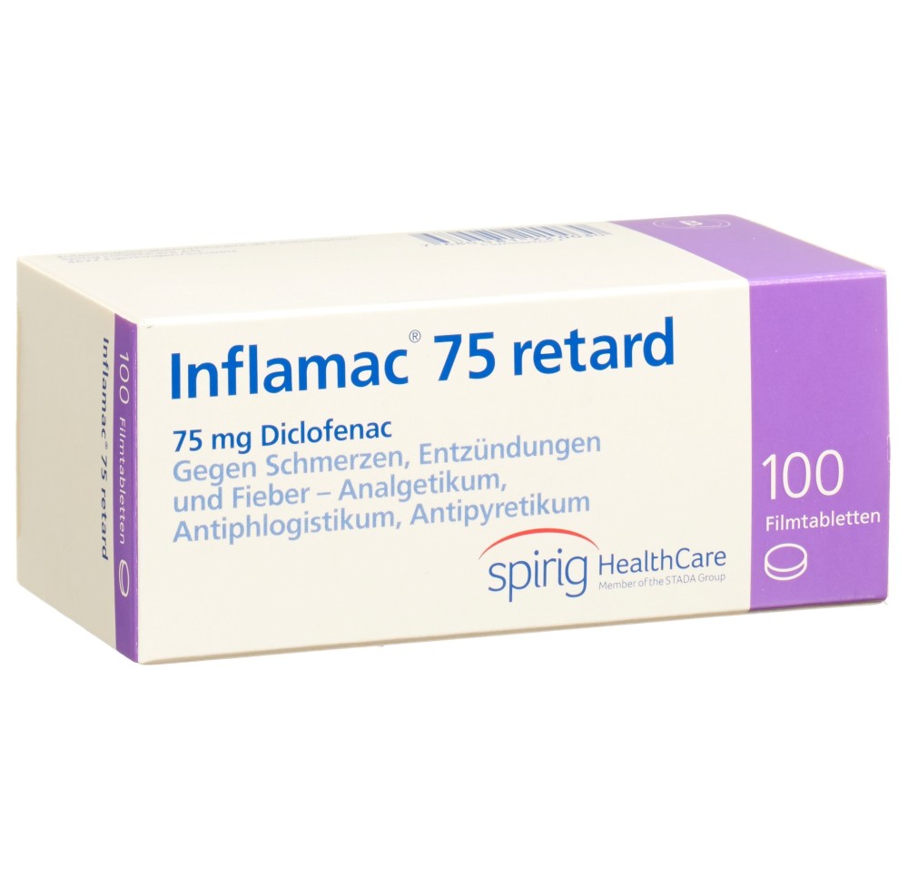 INFLAMAC retard cpr pell ret 75 mg 100 pce INFLAMAC retard cpr pell ret 75 mg 100 pce