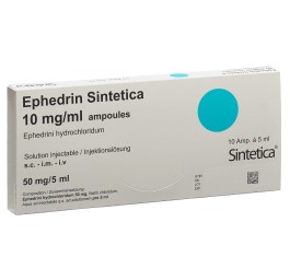 EPHEDRIN Sintetica sol inj 50 mg/5ml amp 10 x 5 ml
