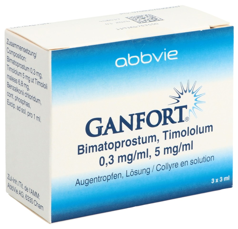 GANFORT gtt opht 3 fl 3 ml GANFORT gtt opht 3 fl 3 ml