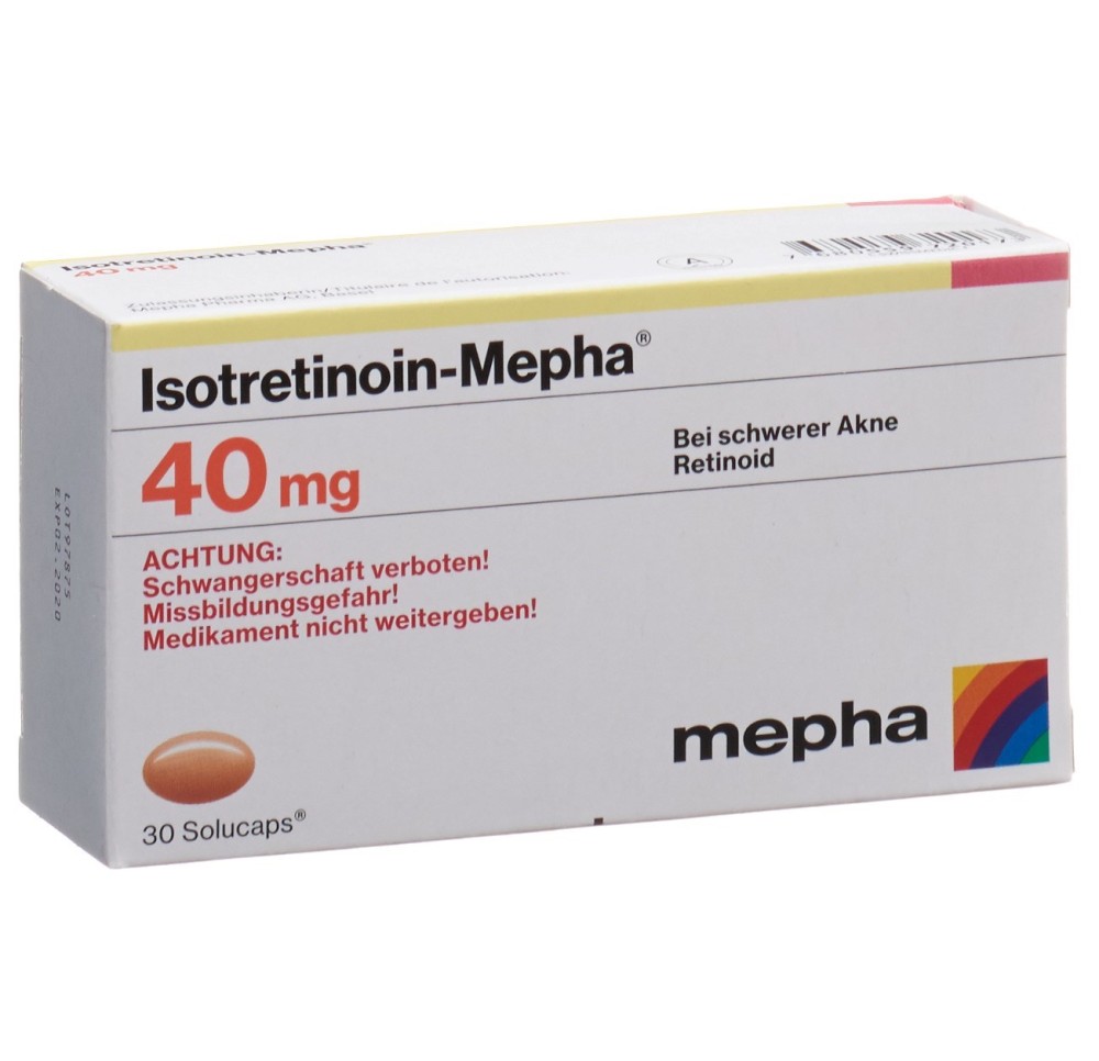 ISOTRETINOIN Mepha caps moll 40 mg 30 pce ISOTRETINOIN Mepha caps moll 40 mg 30 pce