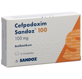 CEFPODOXIME Sandoz cpr pell 100 mg 10 pce