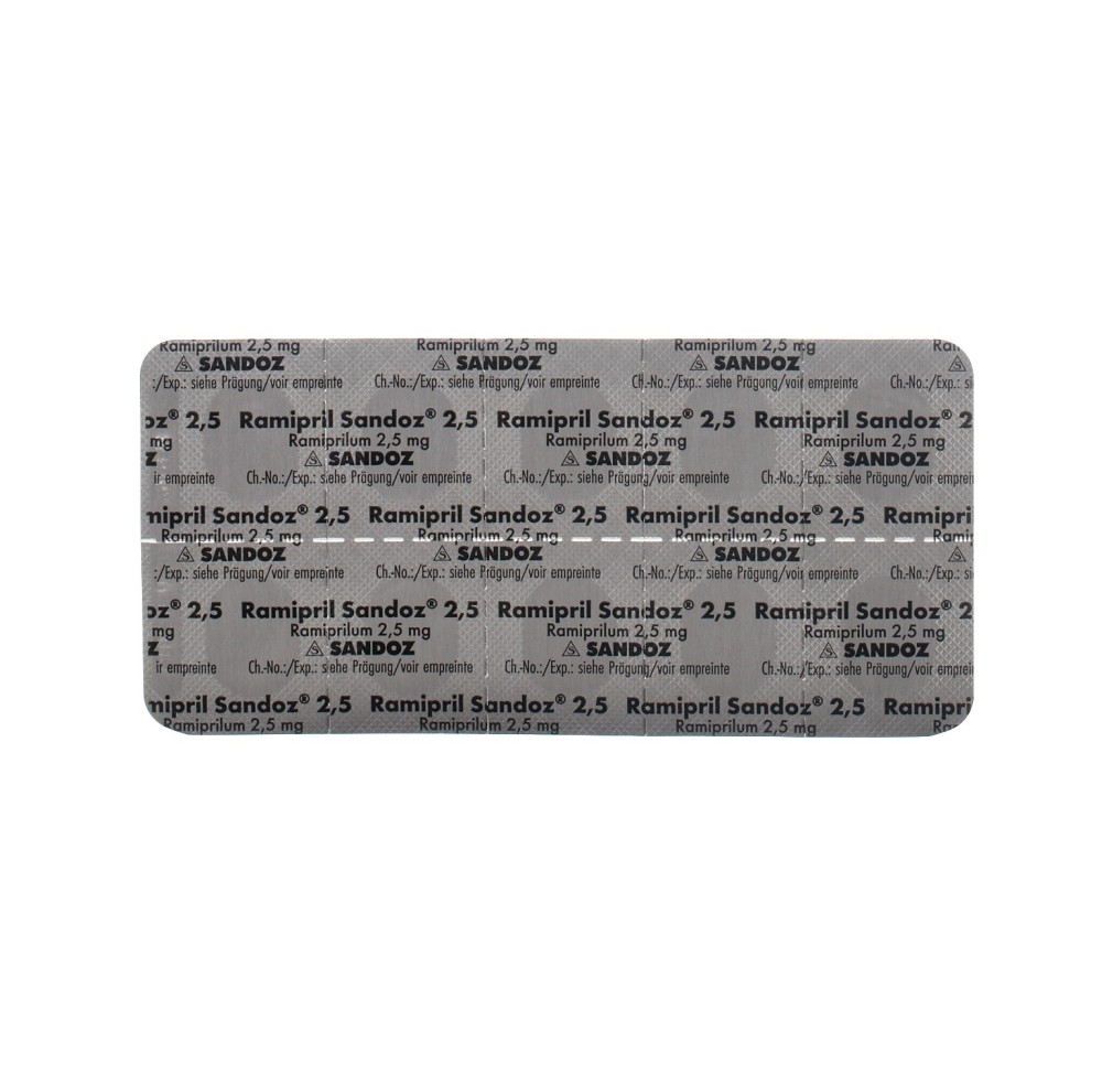 RAMIPRIL Sandoz cpr 2.5 mg 100 pce RAMIPRIL Sandoz cpr 2.5 mg 100 pce