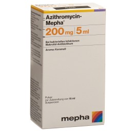 AZITHROMYCIN Mepha pdr 200 mg/5ml p susp 15 ml
