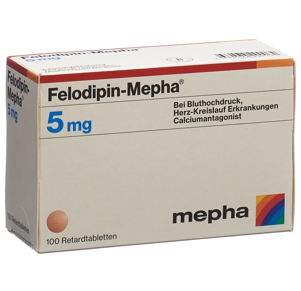 FELODIPIN Mepha cpr ret 5 mg 100 pce FELODIPIN Mepha cpr ret 5 mg 100 pce