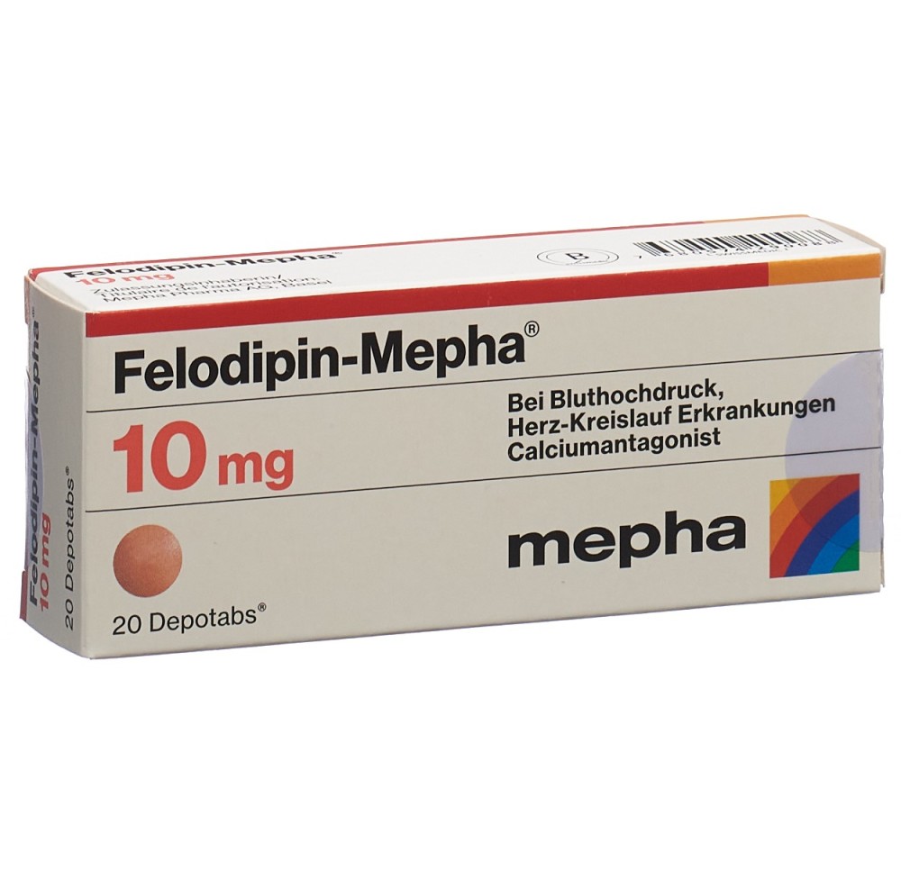 FELODIPIN Mepha cpr ret 10 mg 20 pce FELODIPIN Mepha cpr ret 10 mg 20 pce