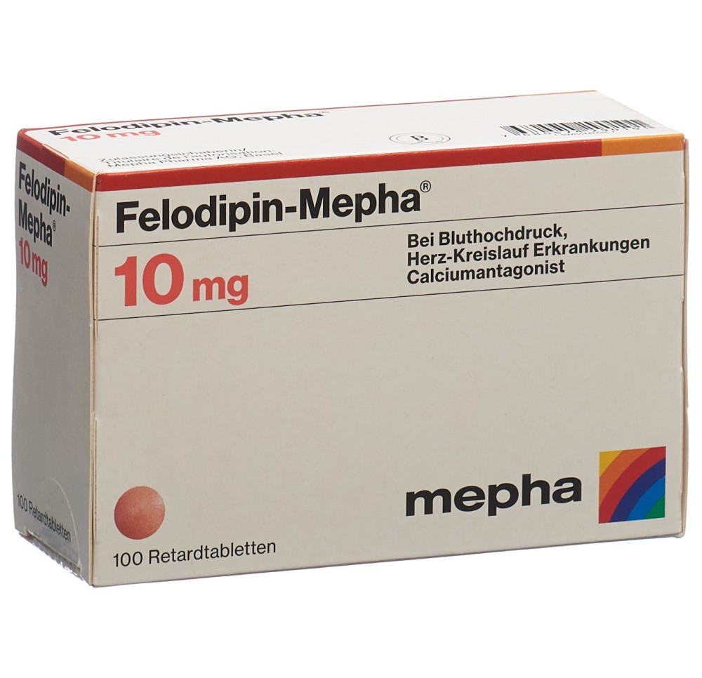 FELODIPIN Mepha cpr ret 10 mg 100 pce FELODIPIN Mepha cpr ret 10 mg 100 pce